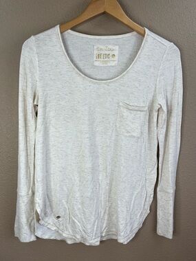 Lilly Pulitzer Cream Scoop Neck Long Sleeve Top